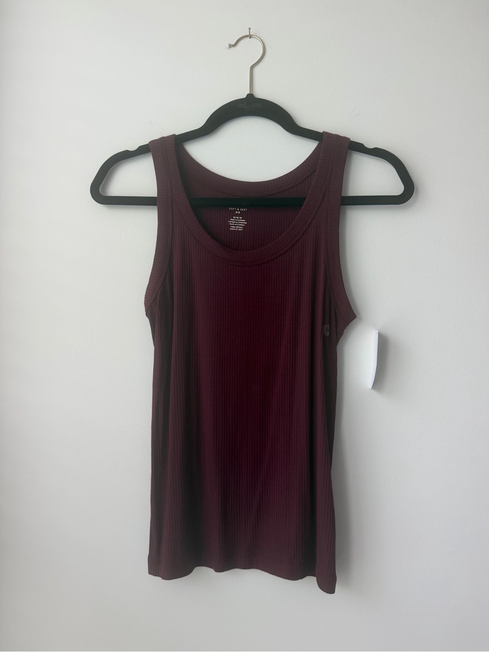 American Eagle Outfitters Ribbed Tank Top - Burgundy